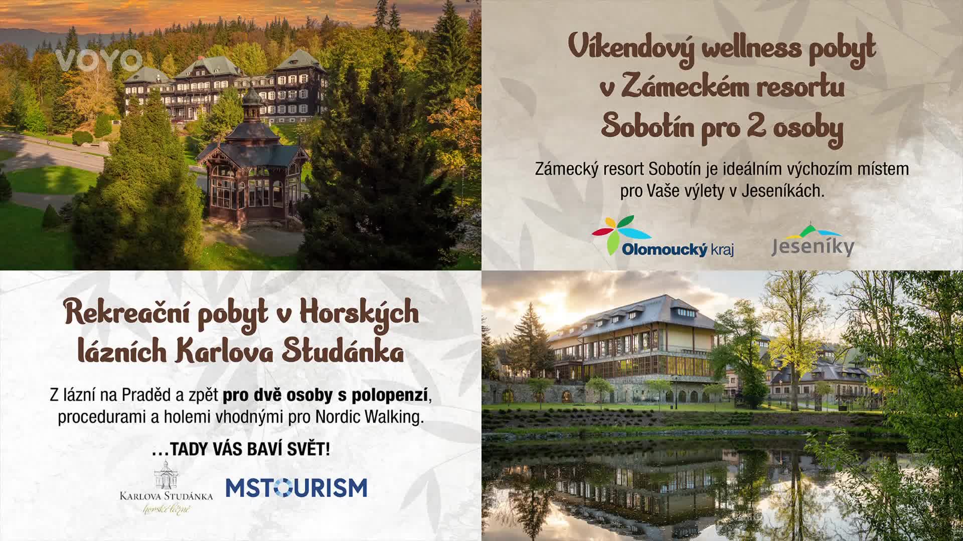 Soutěžte o rekreační pobyty pro dvě osoby s procedurami a wellness!