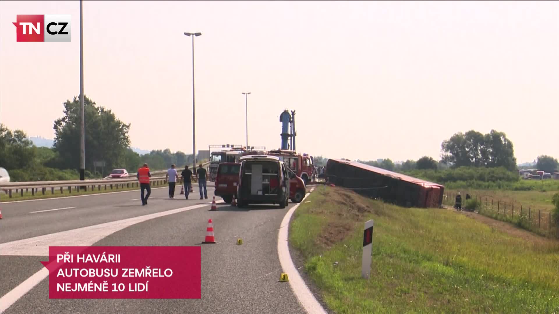 V Chorvatsku na dálnici havaroval autobus. Zemřelo nejméně 10 lidí