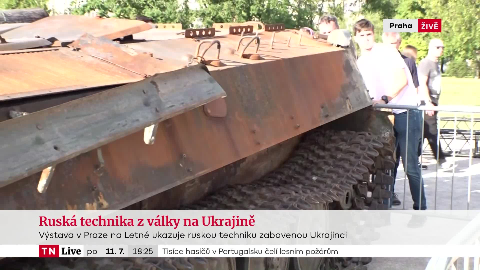 Ruské tanky na Letné. Výstava potrvá 13 dní
