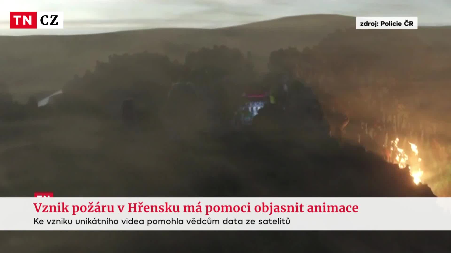 Expertní tým vytvořil animaci požáru v Českém Švýcarsku. Vědcům pomohl satelit