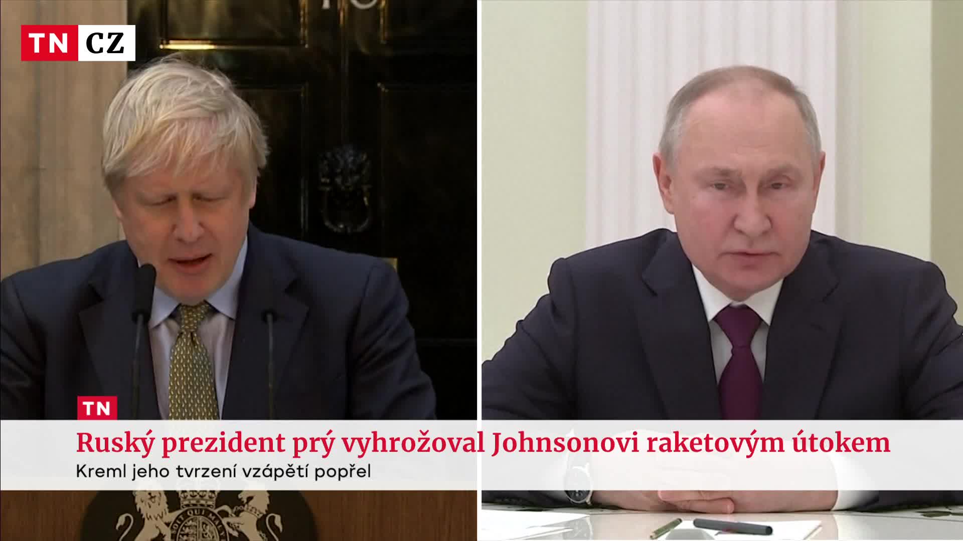 Boris Johnson dostal zprávu od Vladimíra Putina. Měl mu vyhrožovat raketovým útokem