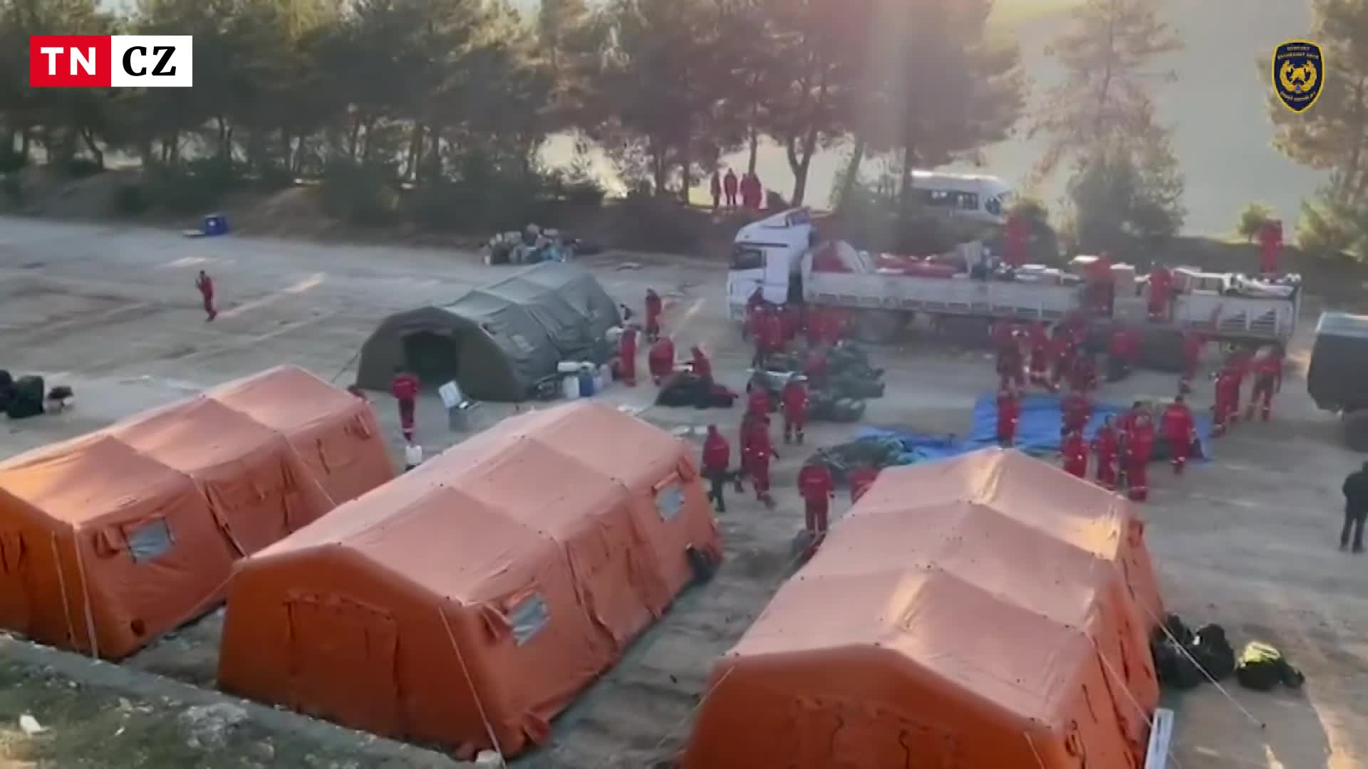 Hasičský záchranný sbor balí tábor po zásahu v Turecku