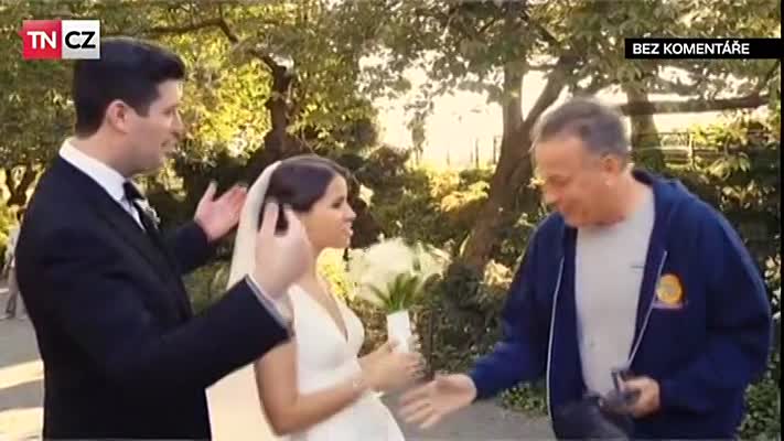 Tom Hanks na svatbě