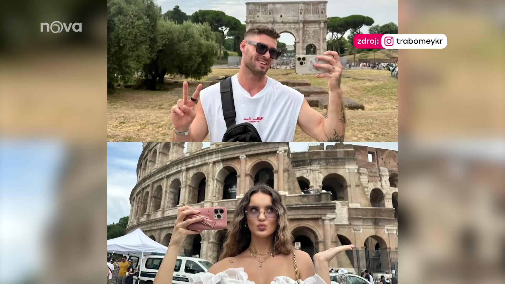 Romantika Kristi a Traba z Love Islandu: Dovolenou v Římě si užívají naplno