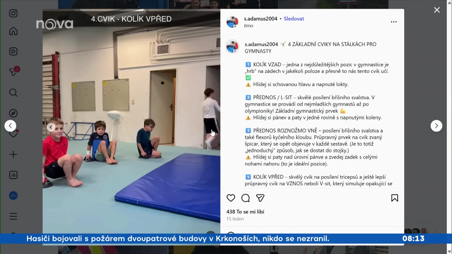 Čenský v přímém přenosu dělal kliky. Morávková ho provokovala